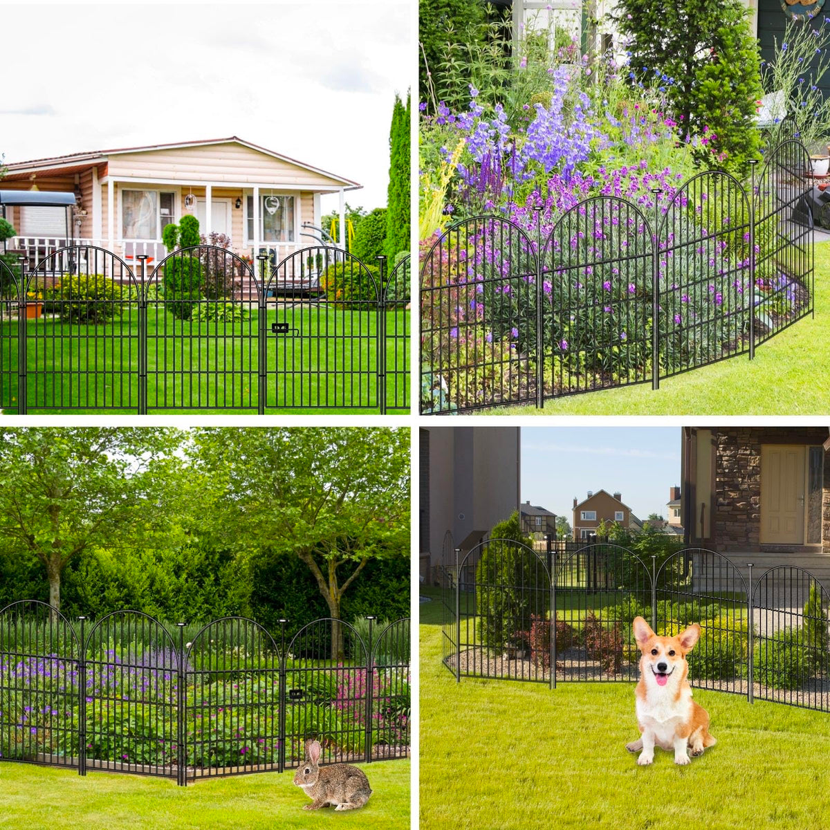 Okaygardn garden fence feet 1-5in adapt to uneven ground for stability
