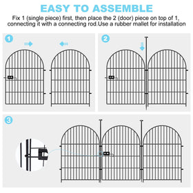 Okaygardn garden fence gate opens in both directions for easy access