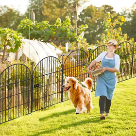 Okaygardn rabbit-protection fence helps deter small animals from garden nibbling.
