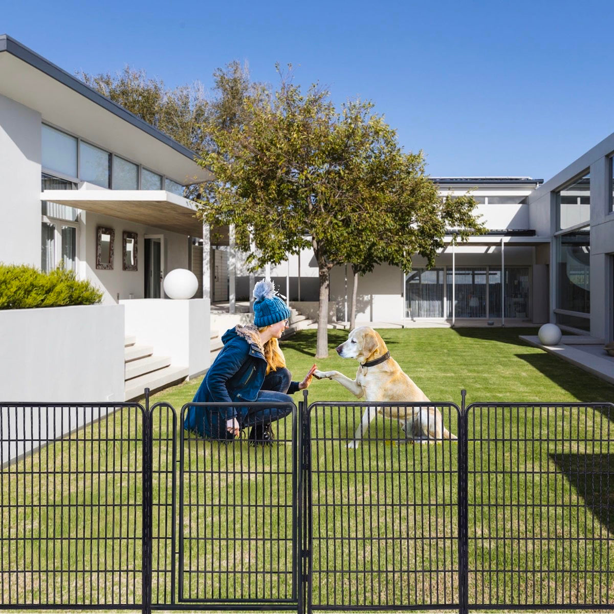 Okaygardn tall fence panels allow quick setup without tools.
