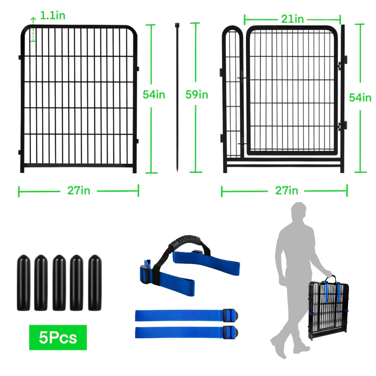 Okaygardn modular design lets you shape the yard fence.