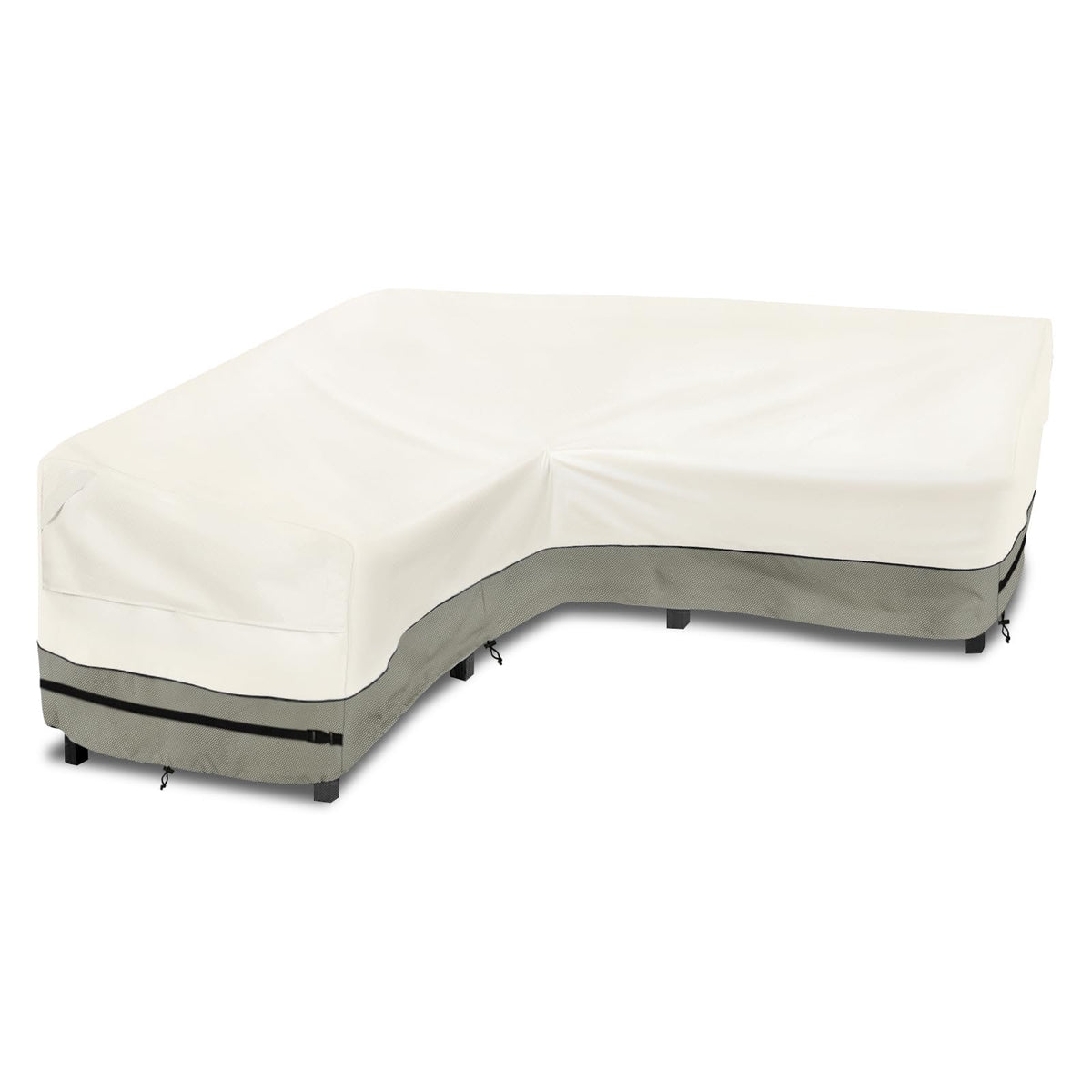 okcool outdoor sectional cover on 85inch sofa protection from sun and rain