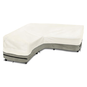 okcool outdoor sectional cover on 85inch sofa protection from sun and rain