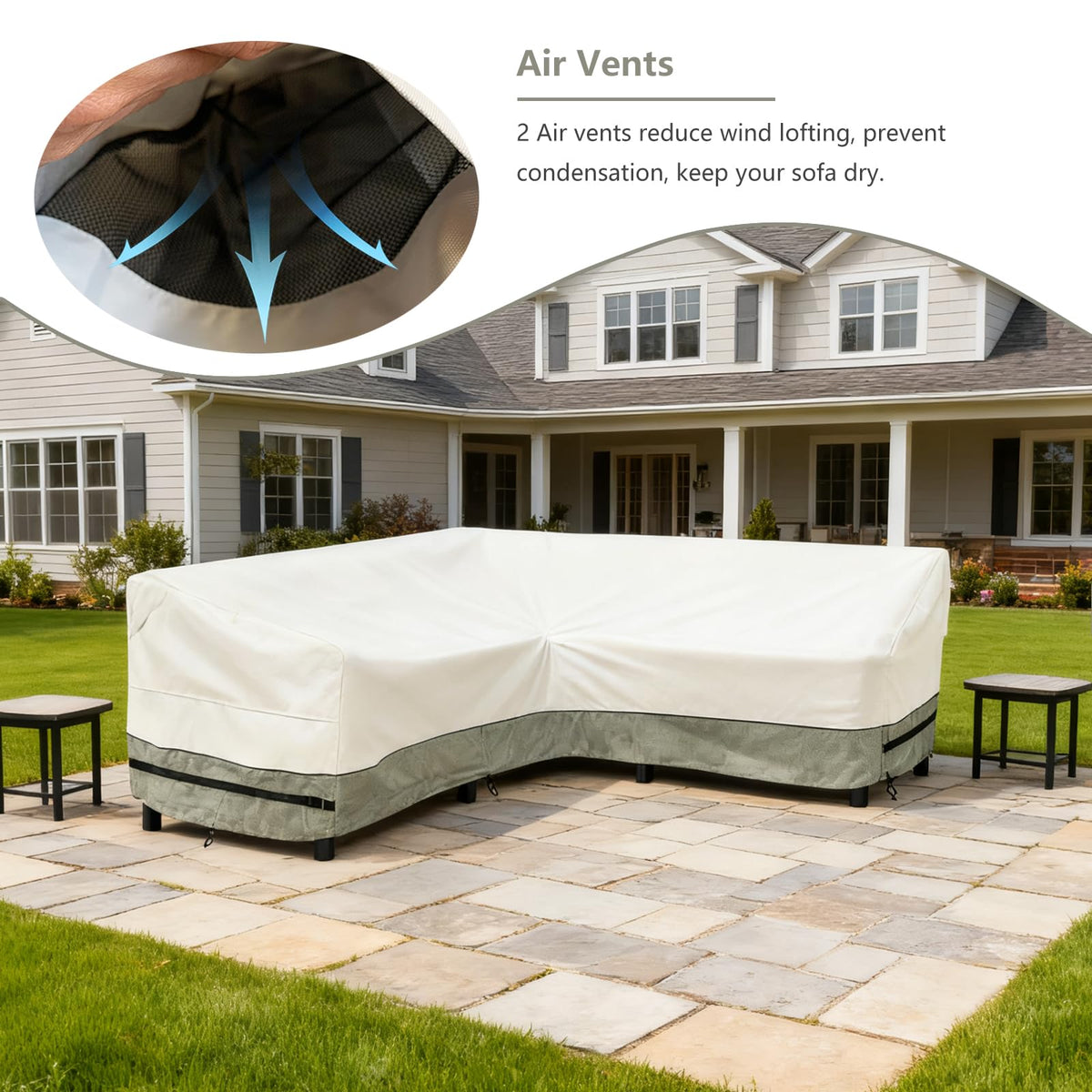 okcool full-coverage design shielding the sectional from sun