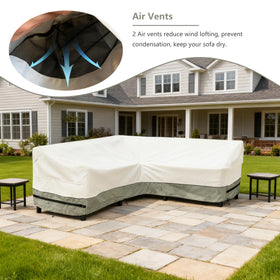 okcool full-coverage design shielding the sectional from sun