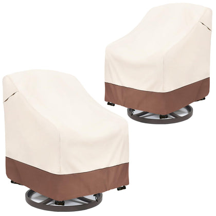okcool Outdoor Swivel Chair Cover front view protecting chair from rain and sun