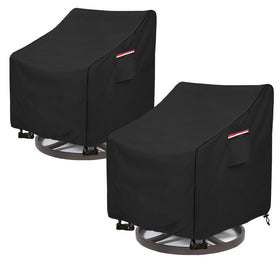 Okcool outdoor swivel chair cover size 30x34x38.5 inches protects against rain.