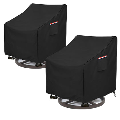 Okcool outdoor swivel chair cover size 30x34x38.5 inches protects against rain.