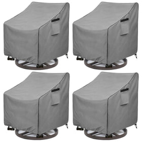 okcool patio swivel chair cover 4-pack fits standard chairs for year-round protection