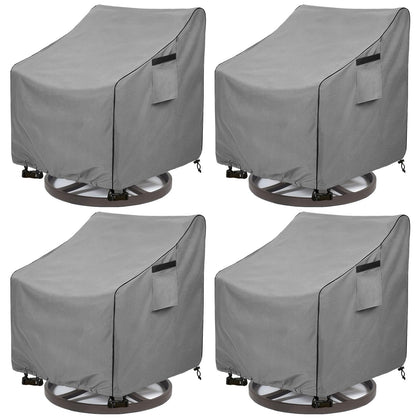 okcool patio swivel chair cover 4-pack fits standard chairs for year-round protection