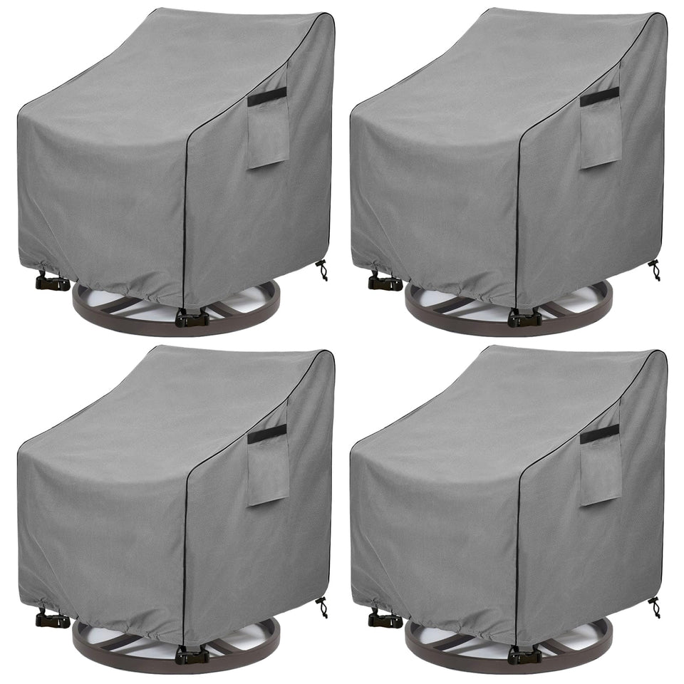 okcool patio swivel chair cover 4-pack fits standard chairs for year-round protection