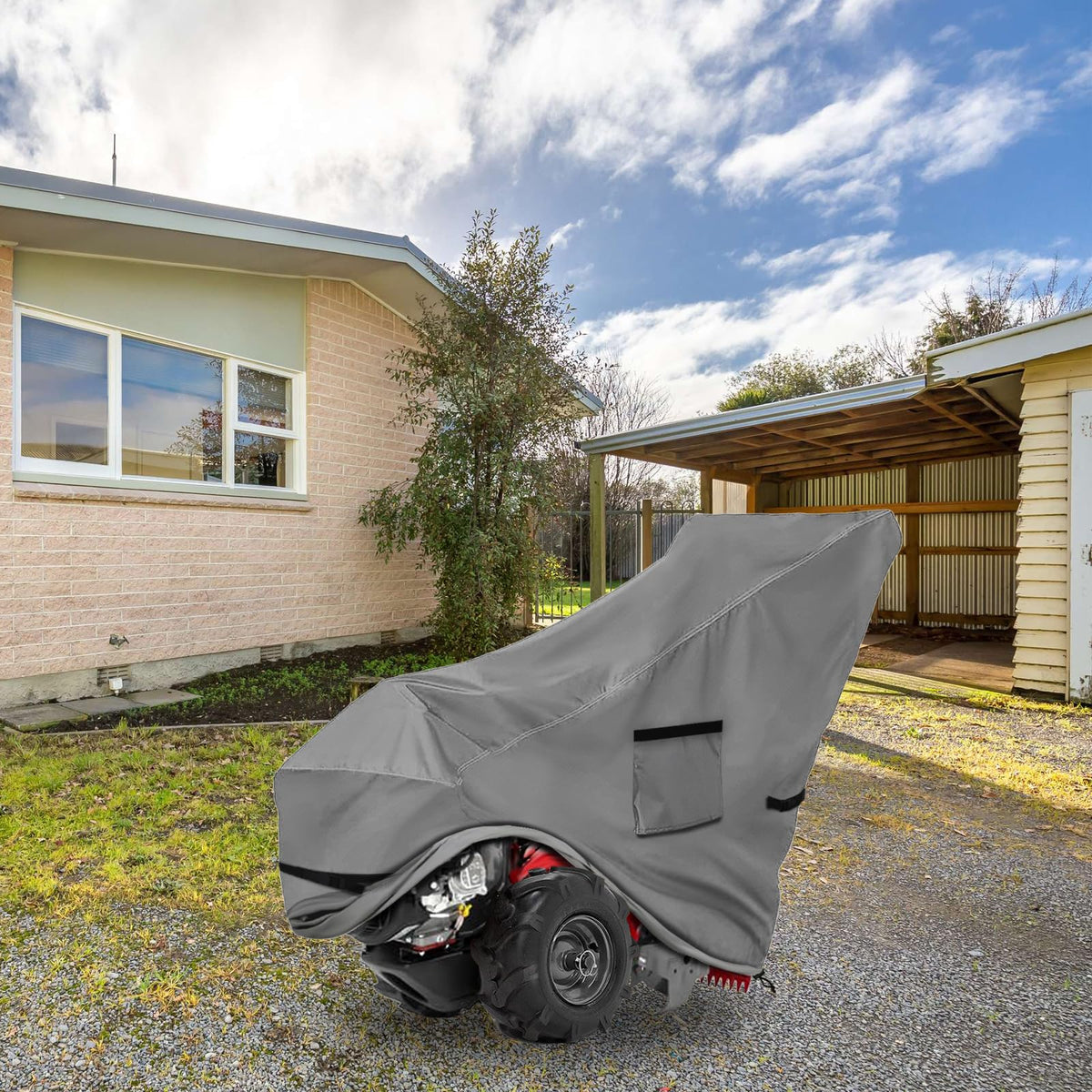 Okcool rototiller cover waterproof zipper enables easy on/off after installation.