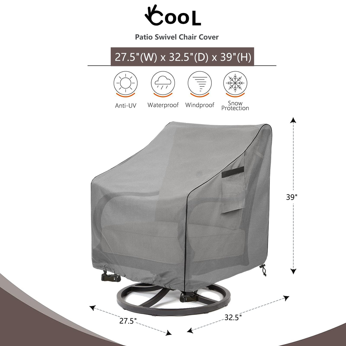 Okcool waterproof heavy-duty fabric blocks moisture to keep chairs dry