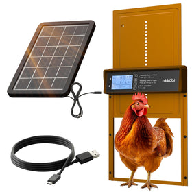 OKKÖBI solar-powered chicken coop door panel for reliable protection day and night