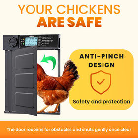 OKKÖBI Automatic Coop Door PRO LCD display for easy configuration.