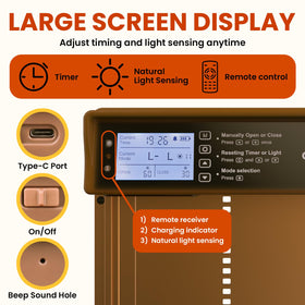 OKKÖBI light sensor automatically adjust door timing for flock safety