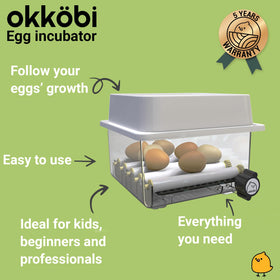 OKKÖBI OBI-12 suitable for chicken, quail, and duck eggs