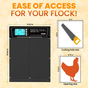 OKKÖBI remote control for convenient door management up to 50 feet.