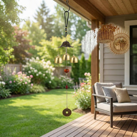 OKKRMGZ indoor outdoor wind chime zen soothes spaces with clear, balanced melodies in any setting