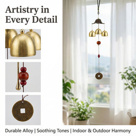 OKKRMGZ Tibetan brass bell zen chime offers clear, soothing tones for peaceful indoor spaces