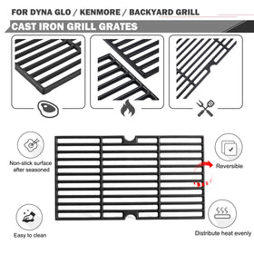 Oklagarden backyard grill replacement parts installed on an outdoor grill.