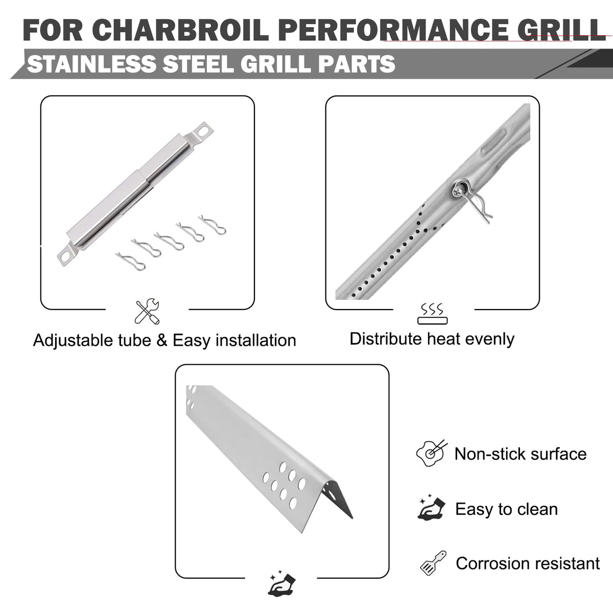 Oklagarden compatibility with Char-Broil Performance 4-Burner models for easy replacement