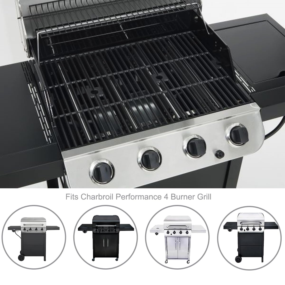 Oklagarden Charbroil grates deliver even heat across the surface