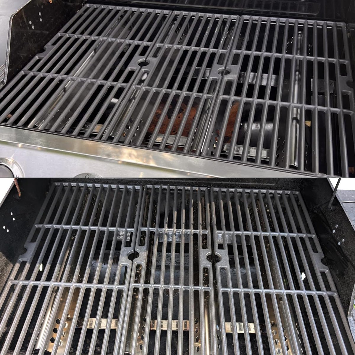 Oklagarden Charbroil grates help achieve desirable sear marks