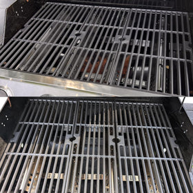 Oklagarden Charbroil grates help achieve desirable sear marks