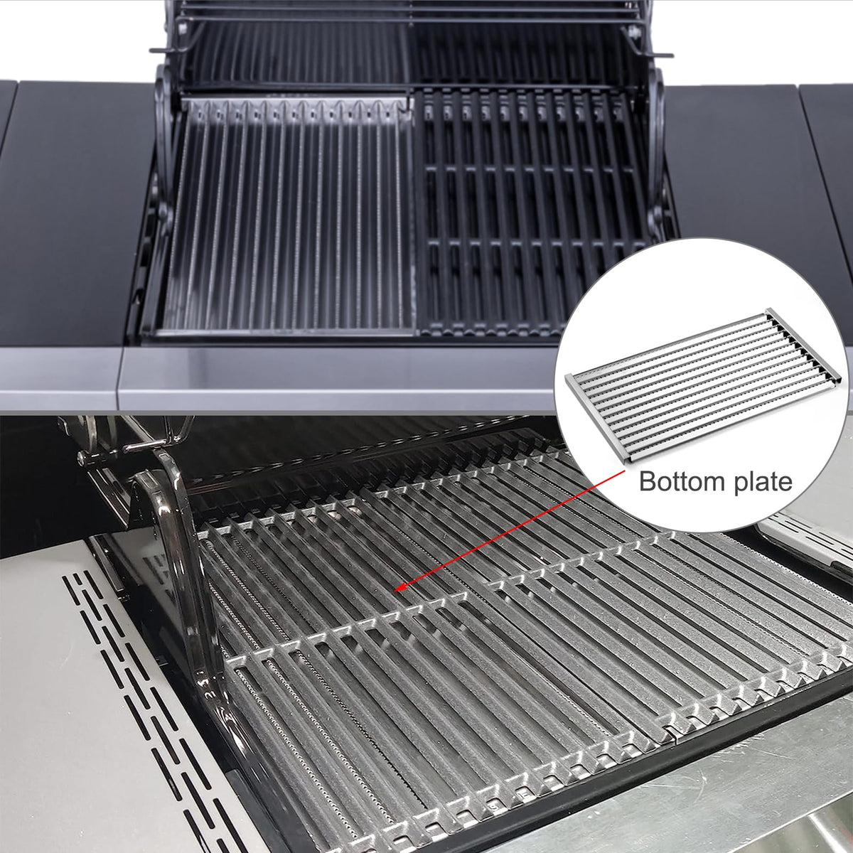 Oklagarden emitter plate compatible with Medallion modular outdoor kitchens for reliable heat.