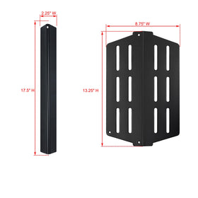 Oklagarden Genesis heat deflector 13.25x8.75-inch shields burners while smoking flavor remains.