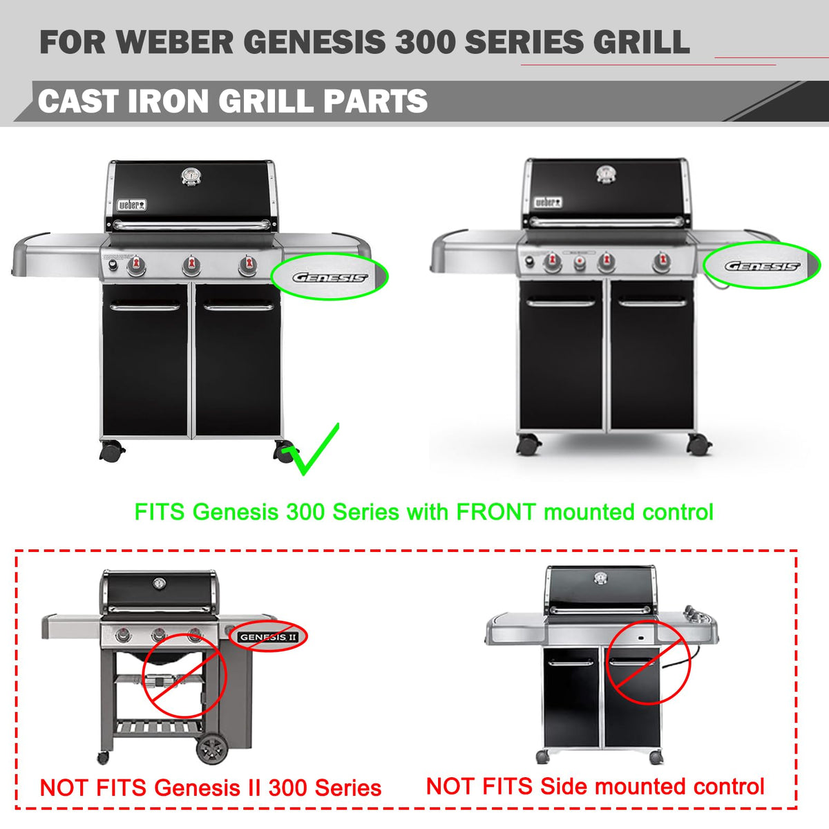 Oklagarden Genesis heat deflector two-piece kit protects burners and extends grill life.