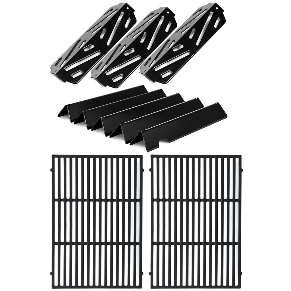Oklagarden Genesis II grill grates for Weber; even heat and durable searing.