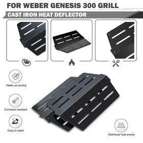 Oklagarden Genesis replacement parts fit Weber Genesis 300 Series grills.