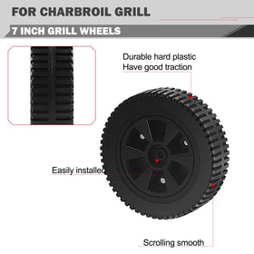 Oklagarden wheels aiding patio grill movement across uneven surfaces.