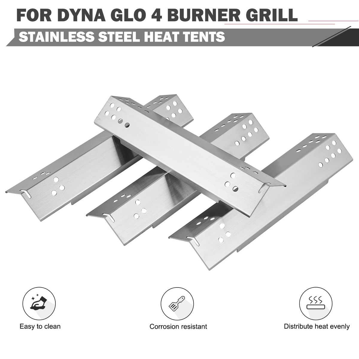 Oklagarden heat plate for Dyna Glo 4 Burner improves heat distribution