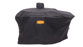 Oklahoma Joe's Bronco Drum Smoker Cover front view with tailored fit and weather-ready fabric.