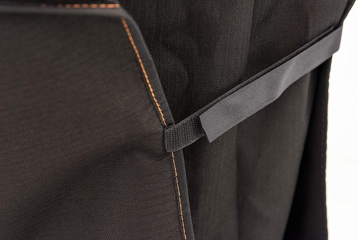 Strap detail demonstrates built-in hook-and-loop closure for a secure fit.