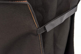 Strap detail demonstrates built-in hook-and-loop closure for a secure fit.