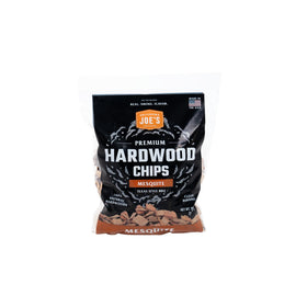 Oklahoma Joe's Mesquite wood chips in bag for authentic smoke flavor