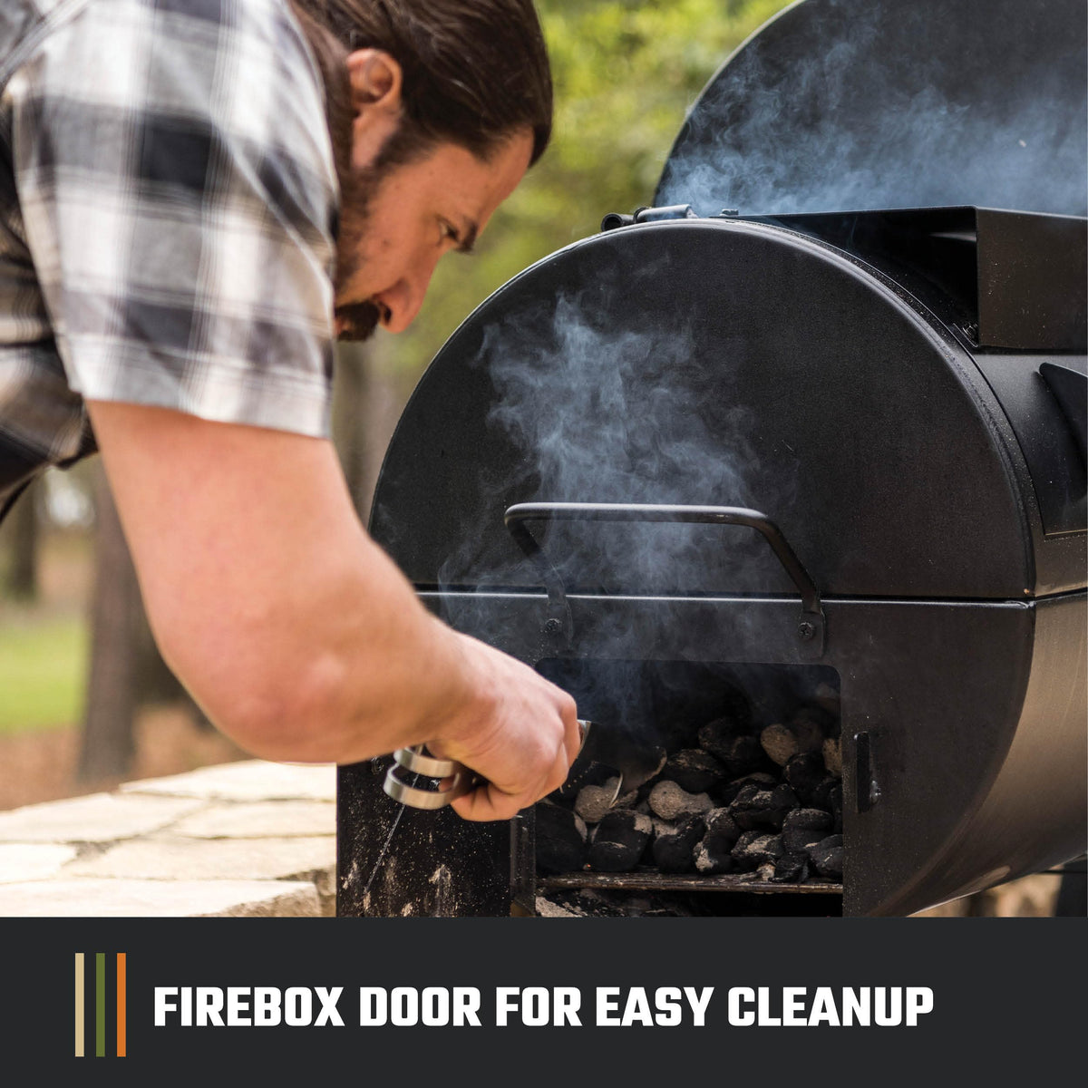 Oklahoma Joe's Longhorn large charcoal basket supports longer cooks with fewer refuels.