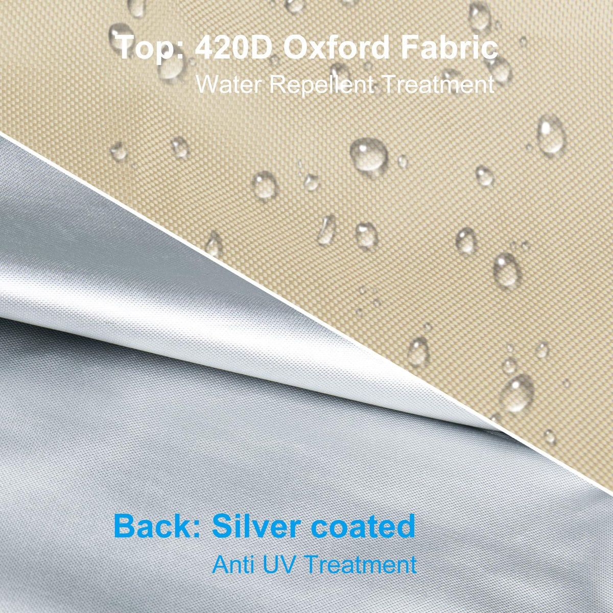 OKPOW heavy-duty 420D Oxford fabric provides durable protection year round