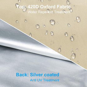 OKPOW heavy-duty 420D Oxford fabric provides durable protection year round