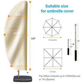 OKPOW cover with zipper access for easy one piece installation on tall cantilevers