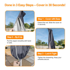OKPOW drawstring closure secures the cover in windy conditions.