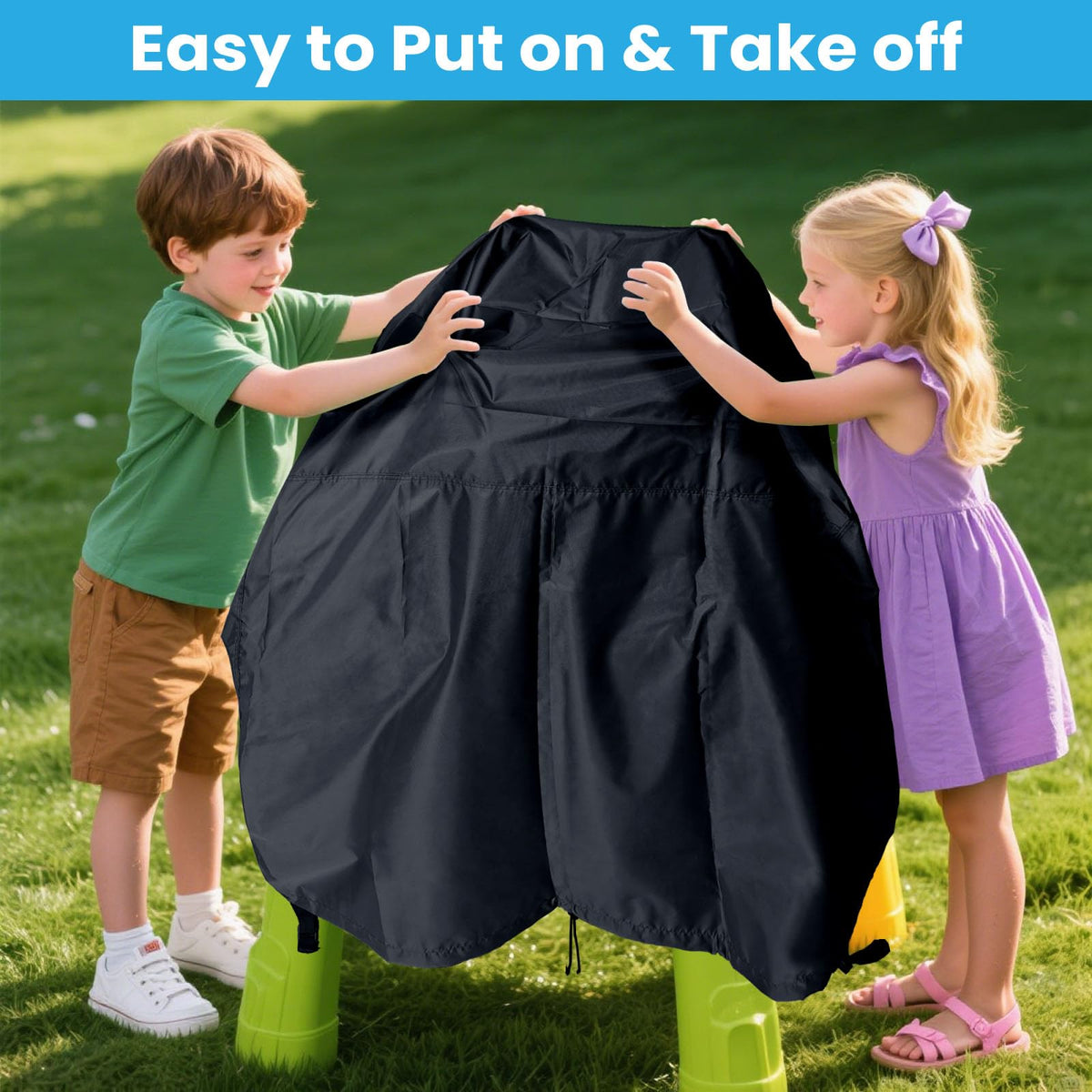 OKPOW easy-clean surface can be wiped or hose-cleaned after play