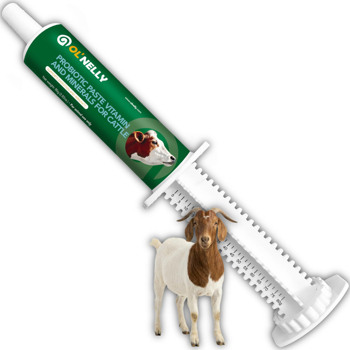 OL NELLY Ruminant Probiotic Paste 80cc bottle for easy dosing and on-farm use