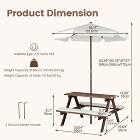 Olakids table usable indoors or outdoors for crafts and meals.