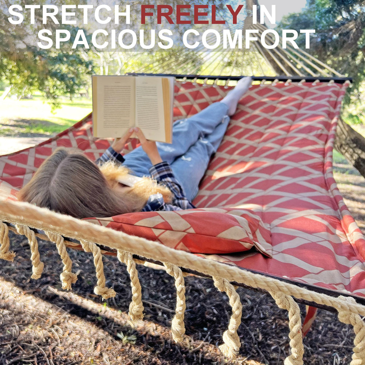 OLALACOZY quilted double-layer fabric offers soft, even support for two adults.