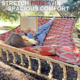 OLALACOZY quilted double-layer fabric offers soft, even support for two adults.